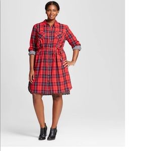 Target Red Plaid Dress-3X